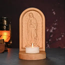 Castiçal de Madeira Nossa Senhora de Guadalupe