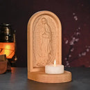 Castiçal de Madeira Nossa Senhora de Guadalupe