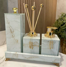Conjunto Lavabo Mármore com Bandeja e Difusor