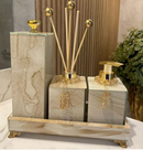 Conjunto Lavabo Mármore com Bandeja e Difusor