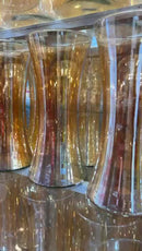 Vaso em Vidro Âmbar com Design Clássico