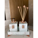 Conjunto Completo Lavabo Luxo com Efeito Mármore