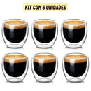 Jogo 6 Copos de Vidro Duplo 80ml: Design e Charme