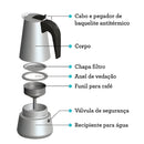 Cafeteira Italiana 450ml Clássica e Sofisticada