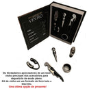 Kit Vinho em Livro Preto: Elegância Discreta e Funcional