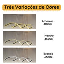 Lustre Pendente Espiral LED – Escultura de Luz