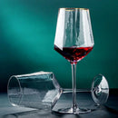Taças de Cristal com Borda Dourada 600ml