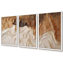 Quadros Trípticos Orgânico em Tons Terrosos
