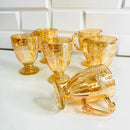 Conjunto com 6 Canecas de Cristal Âmbar