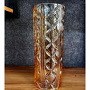 Vaso de Vidro Cristal Dourado Grande