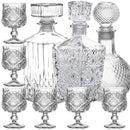 3 Licoreiras Vintage com Taças: Requinte Atemporal