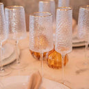 Taça Champanhe Cristal com Fio Dourado - 01 peça