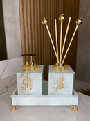Conjunto Completo Lavabo Luxo com Efeito Mármore