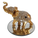 Elefante Indiano com Base Espelhada em Resina