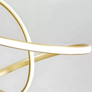 Lustre Pendente Dourado com Luz Escultural