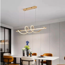 Lustre Pendente LED Dourado – Design, Luz e Sofisticação em Cada Detalhe