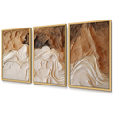 Quadros Trípticos Orgânico em Tons Terrosos