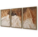 Quadros Trípticos Orgânico em Tons Terrosos