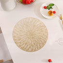 Sousplat Dourado Redondo PVC – Kit 6 Lugares