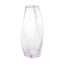 Vaso de Vidro Taj com Borda Dourada