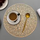 Sousplat Dourado Redondo PVC – Kit 6 Lugares
