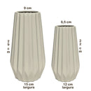 Par de Vasos Diamante em Cerâmica Contemporânea