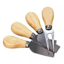 Kit de Facas para Queijo em Inox e Madeira