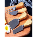 Kit de Facas para Queijo em Inox e Madeira