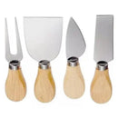 Kit de Facas para Queijo em Inox e Madeira