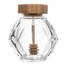 Meleira de Vidro 200ml com Tampa Bambu