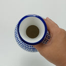 Vaso Decorativo em Cerâmica Azul Elegante