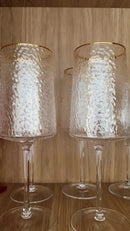 Taça Petra Cristal com Fio de Ouro 500ml