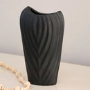 Vaso de Cerâmica Canelado Côncavo Decorativo