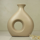 Vaso Orgânico Vazado em Cerâmica Minimalista
