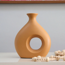 Vaso Orgânico Vazado em Cerâmica Minimalista